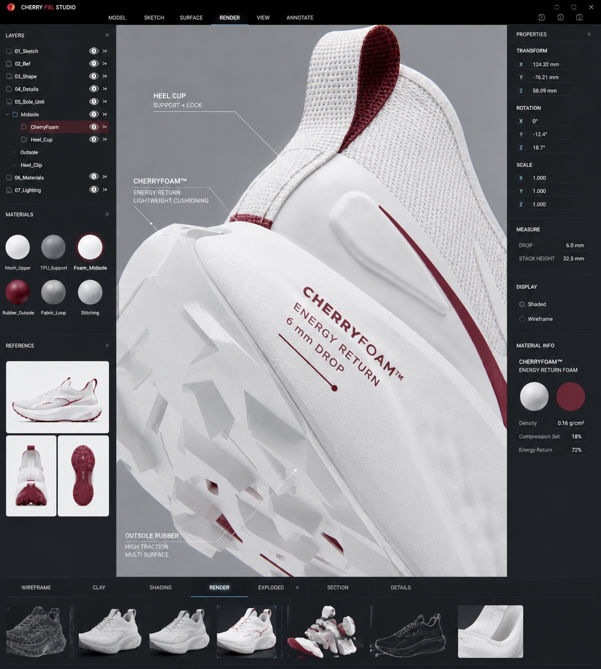 Studio 3D. Configurateur CherryFoam